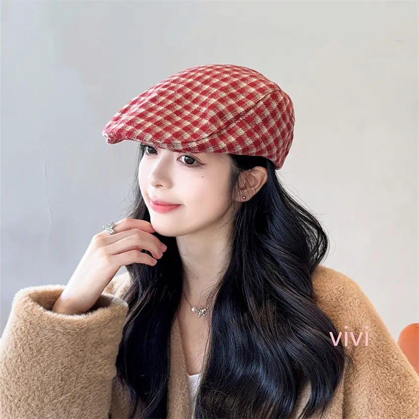 British Retro Forward Cap Japanese Autumn Winter Fashion Face-Slimming Beret Versatile Casual Newsboy Cap - Image 5