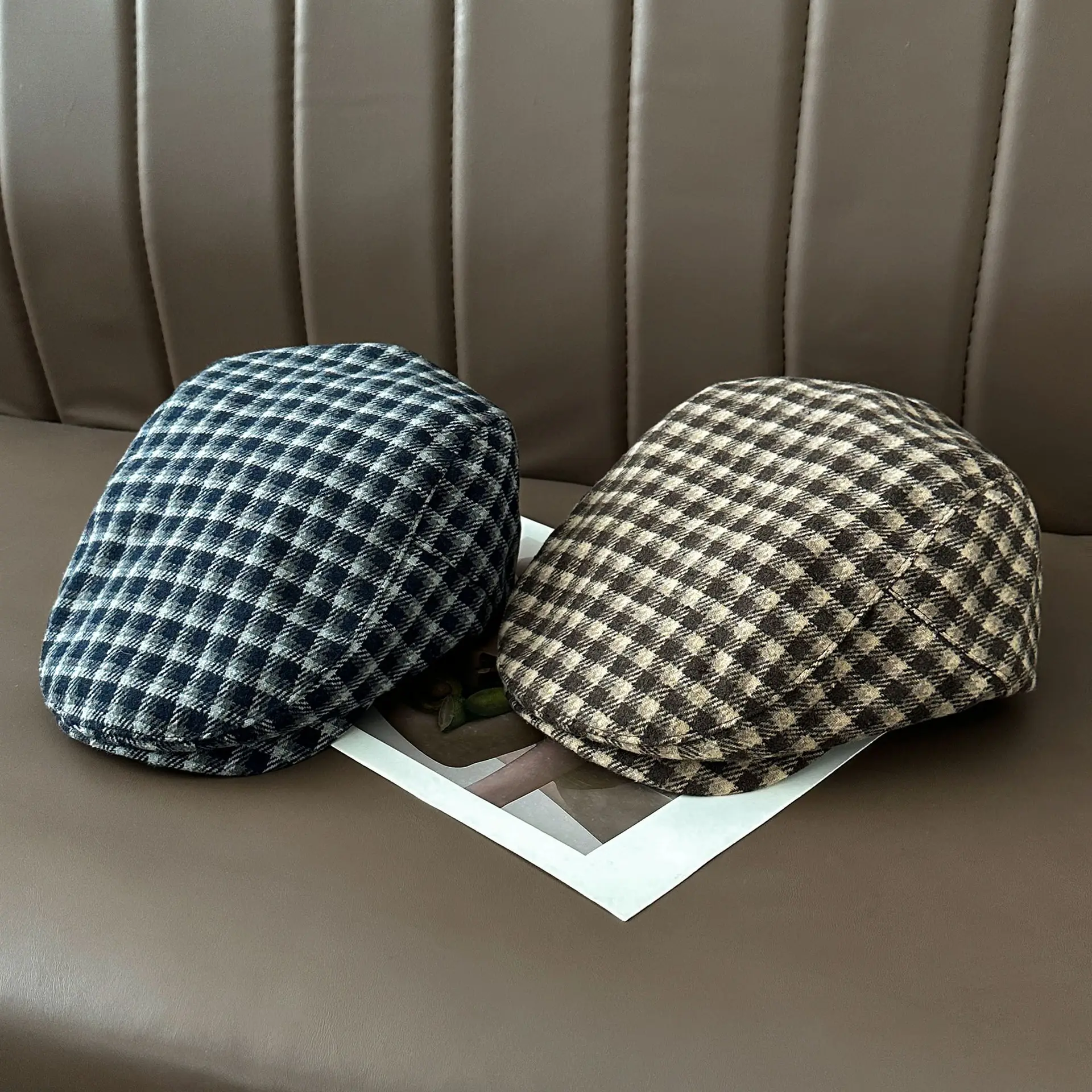 British Retro Forward Cap Japanese Autumn Winter Fashion Face-Slimming Beret Versatile Casual Newsboy Cap - Image 6