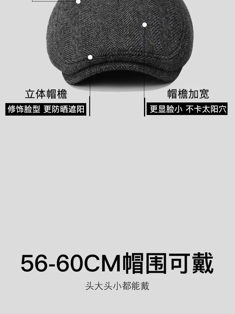 Winter Wool Cap for Men Elderly Cold Weather — feature 5
