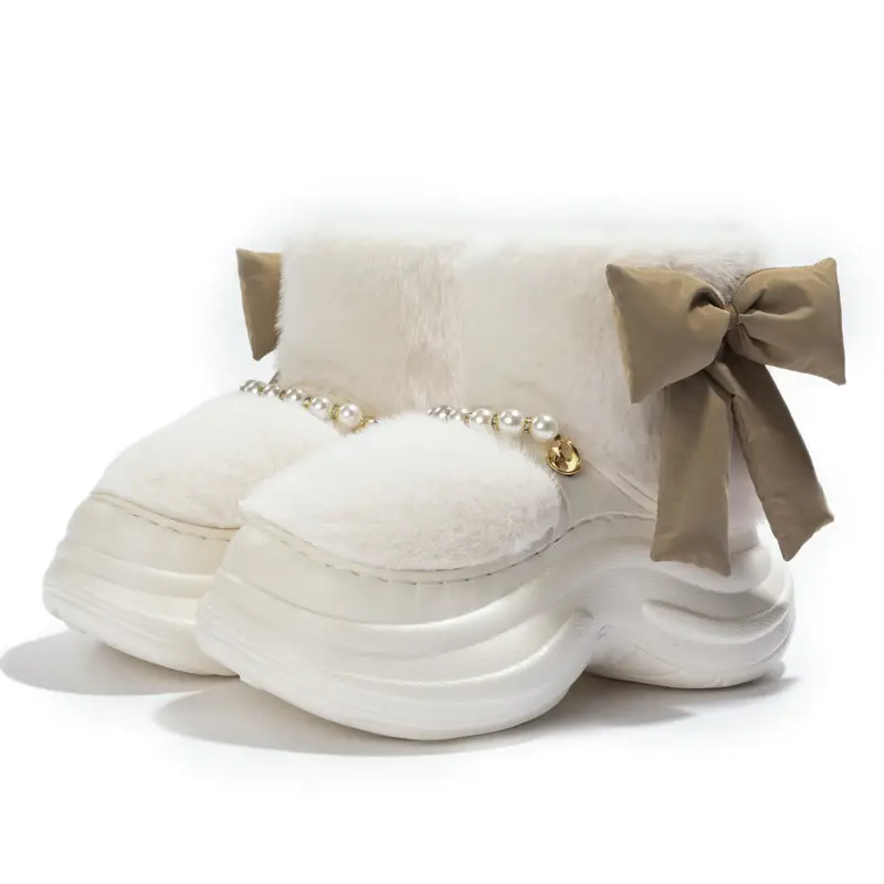 New Cotton Slippers for Women in Winter for Home and Outdoor Wear, Indoor Soft Soles, Increased Thickness, Non-Slip Thick Soles, Warm Plush Cotton Shoes - Image 8