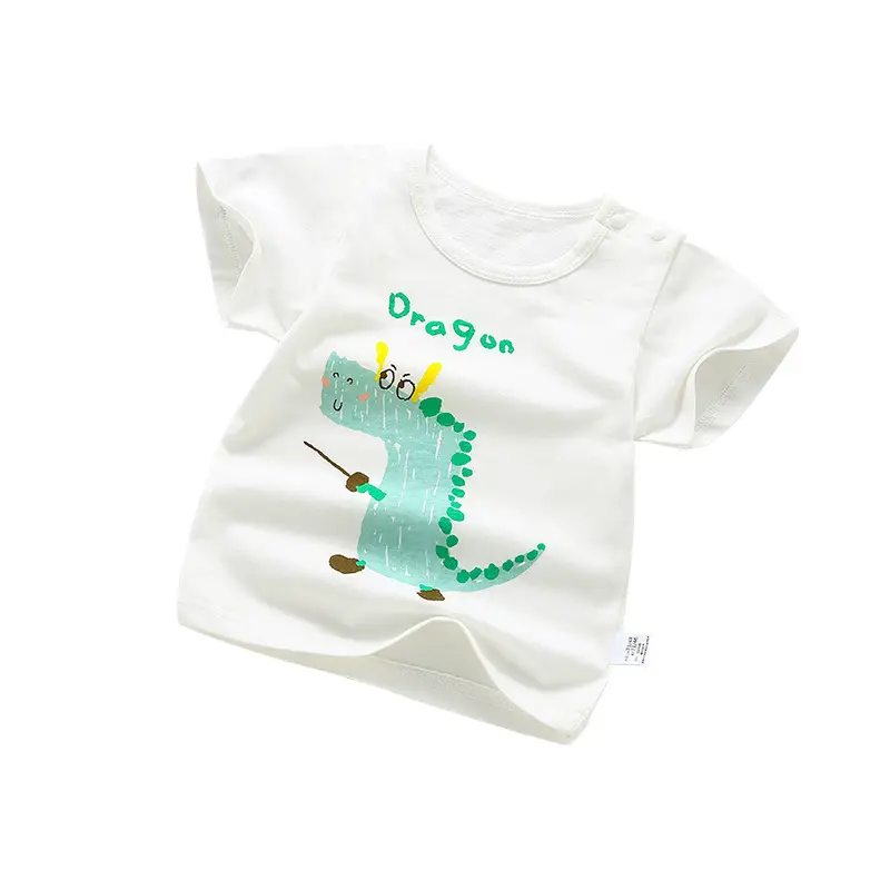 Girls Printed Cotton Round Neck Summer Tops Wholesale - Image 11