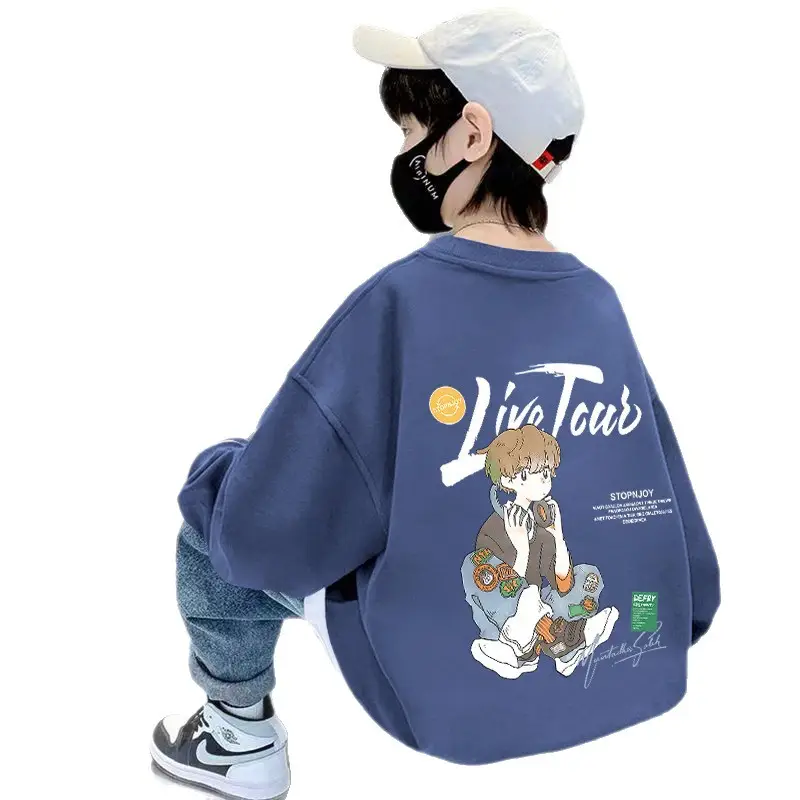 Kids Long Sleeve Cartoon Pullover T-Shirt 2025 Autumn - Image 15