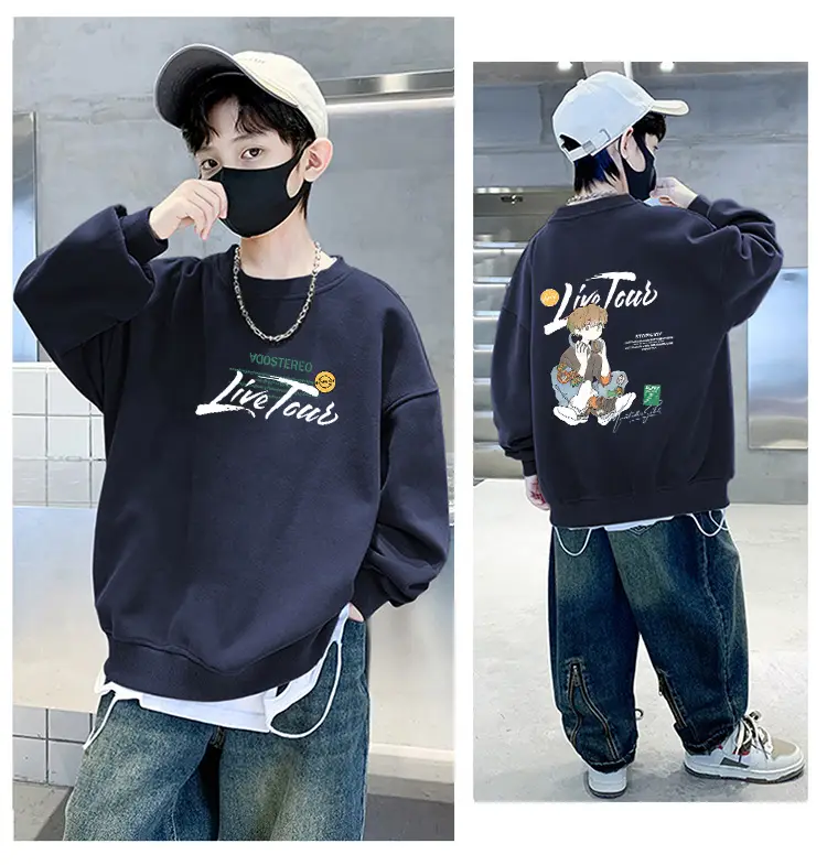 Kids Long Sleeve Cartoon Pullover T-Shirt 2025 Autumn — feature 11