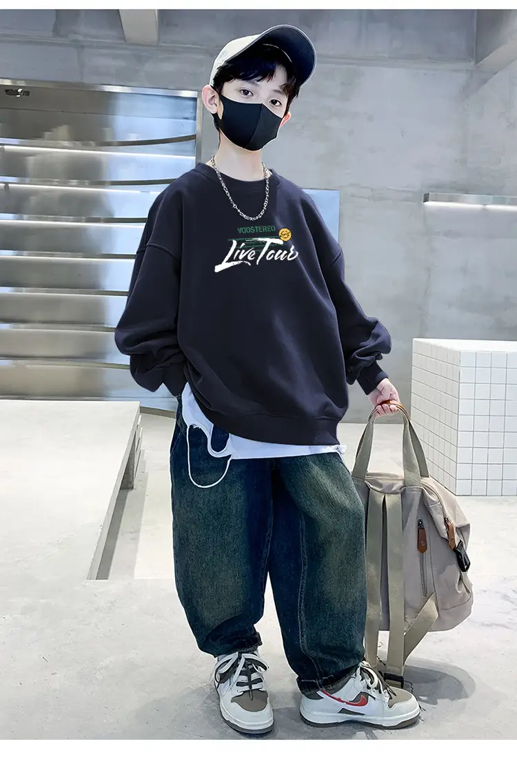 Kids Long Sleeve Cartoon Pullover T-Shirt 2025 Autumn — feature 12