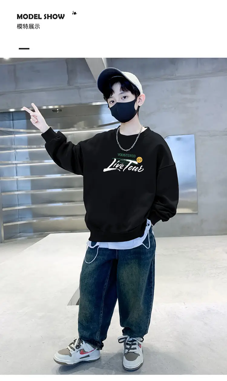 Kids Long Sleeve Cartoon Pullover T-Shirt 2025 Autumn — feature 13