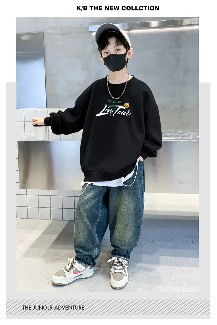 Kids Long Sleeve Cartoon Pullover T-Shirt 2025 Autumn — feature 14