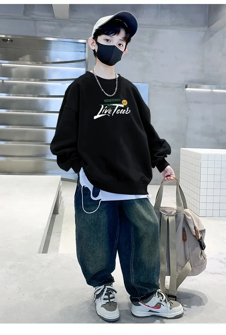 Kids Long Sleeve Cartoon Pullover T-Shirt 2025 Autumn — feature 16