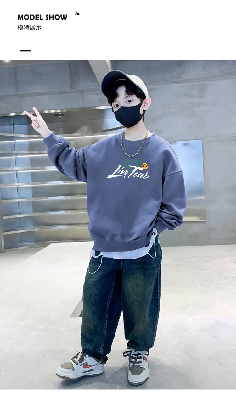 Kids Long Sleeve Cartoon Pullover T-Shirt 2025 Autumn — feature 17