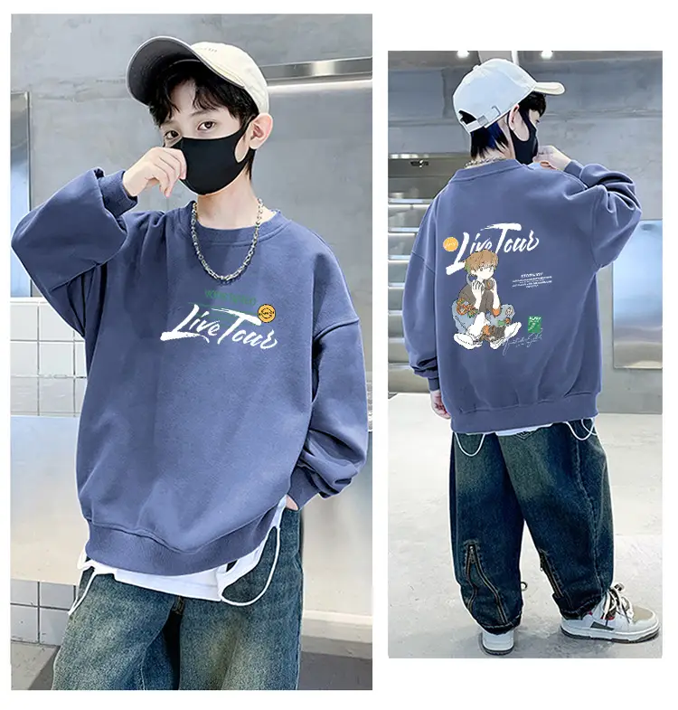 Kids Long Sleeve Cartoon Pullover T-Shirt 2025 Autumn — feature 19