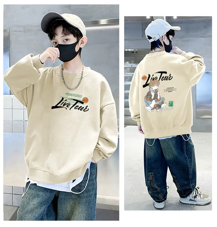 Kids Long Sleeve Cartoon Pullover T-Shirt 2025 Autumn — feature 23