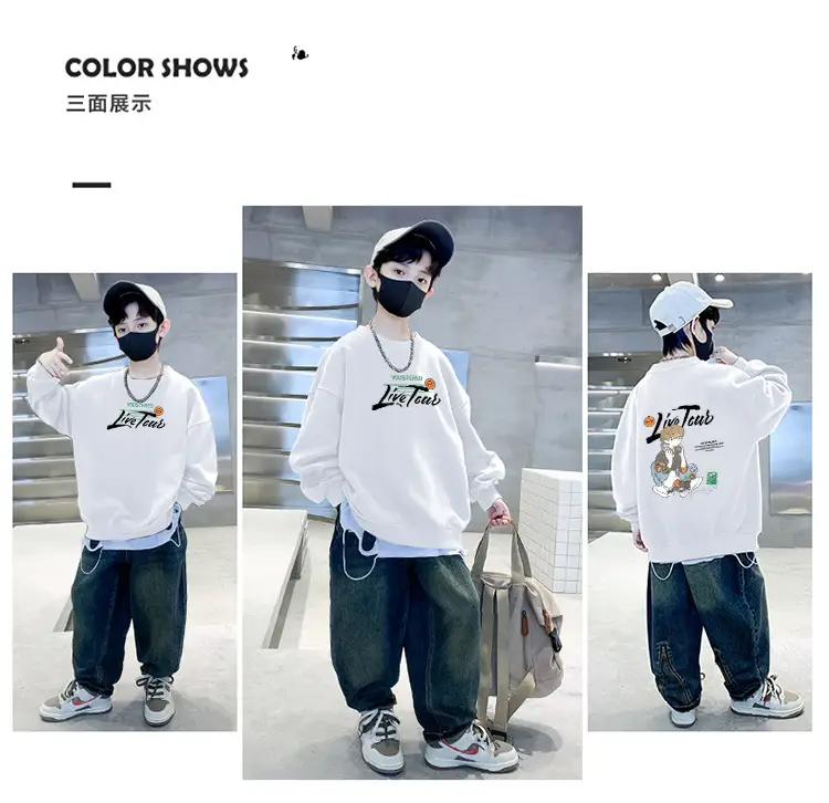 Kids Long Sleeve Cartoon Pullover T-Shirt 2025 Autumn — feature 6