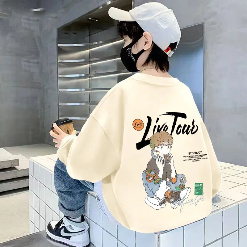 Kids Long Sleeve Cartoon Pullover T-Shirt 2025 Autumn - Image 5