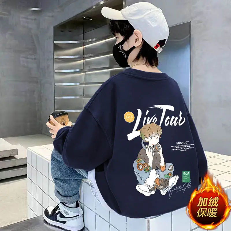 Kids Long Sleeve Cartoon Pullover T-Shirt 2025 Autumn - Image 7