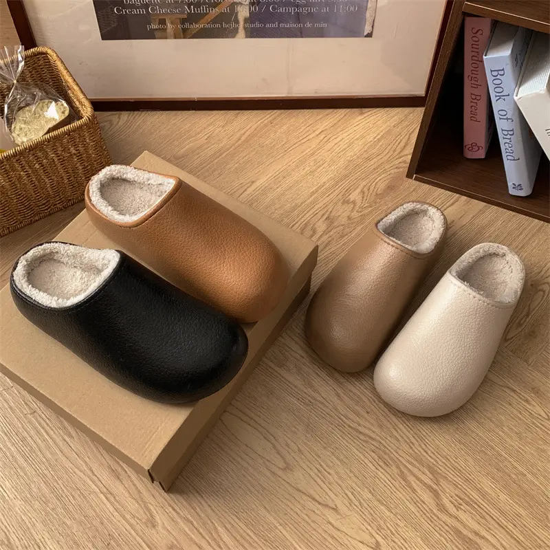 Women Winter Waterproof Cotton Slippers Anti-Odor Warm