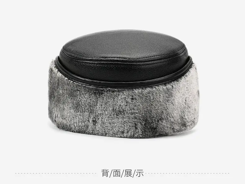 Winter Warm Leather Hat for Men with Fleece Ear Protection — feature 10