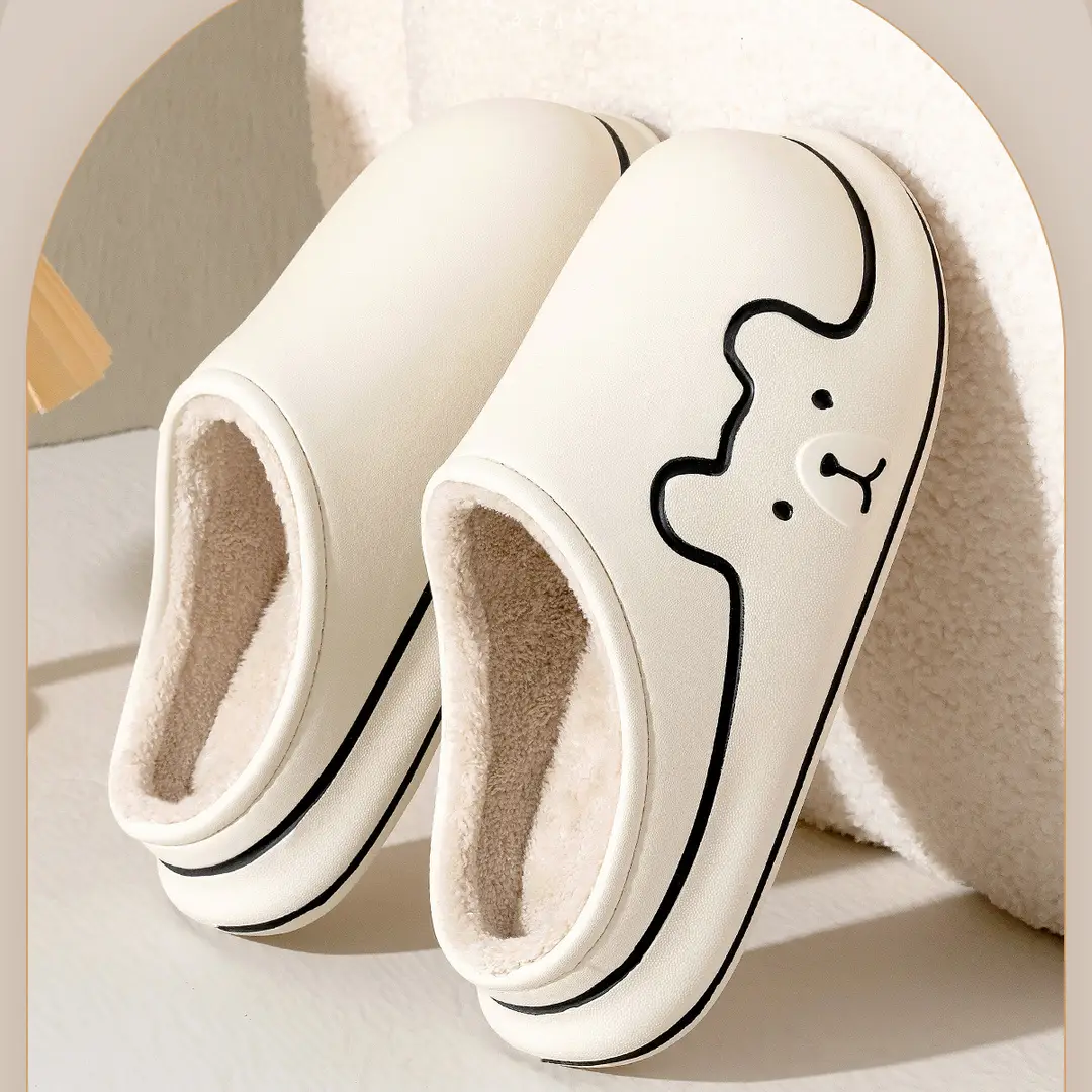 Jialiya Cute Cotton Slippers for Women Autumn and Winter 2025 New Indoor Home Thick-Soled Outer Wear Fleece-Lined Cotton Slippers for Men — feature 14
