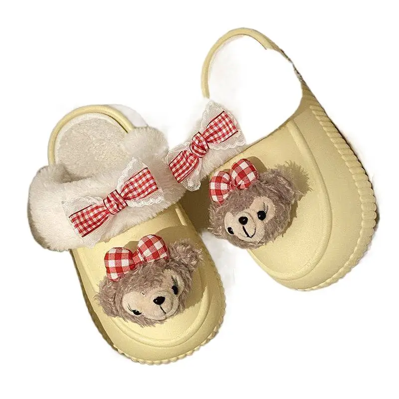 Winter Removable Duffy Bear Slippers for Women - Image 12
