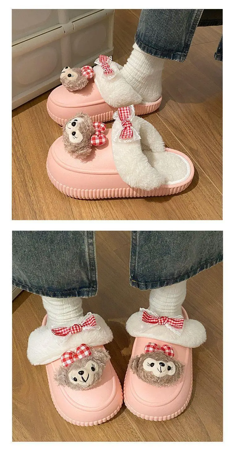 Winter Removable Duffy Bear Slippers for Women — feature 10