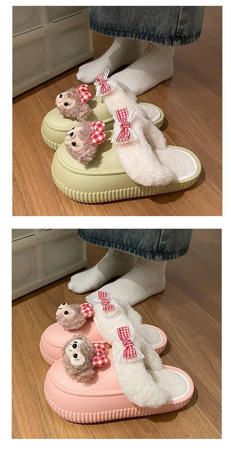 Winter Removable Duffy Bear Slippers for Women — feature 12