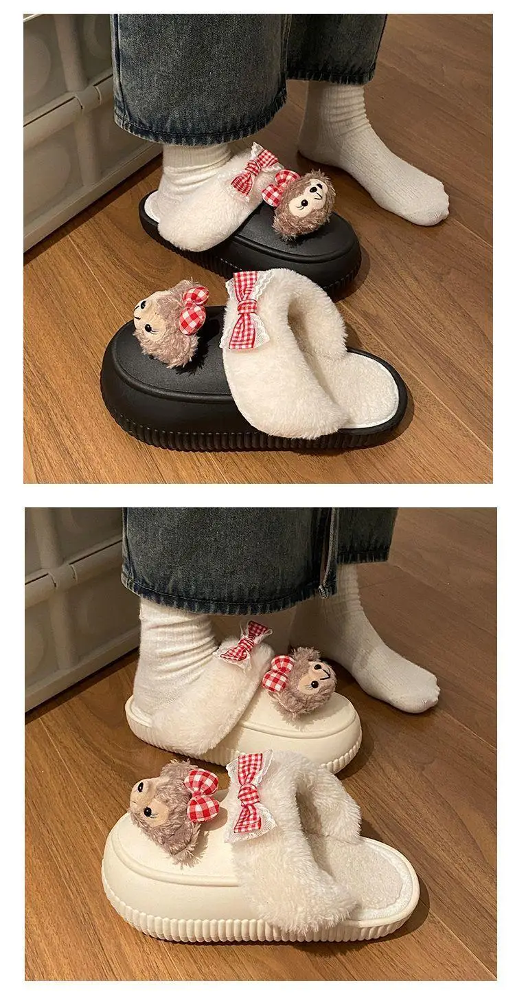 Winter Removable Duffy Bear Slippers for Women — feature 14