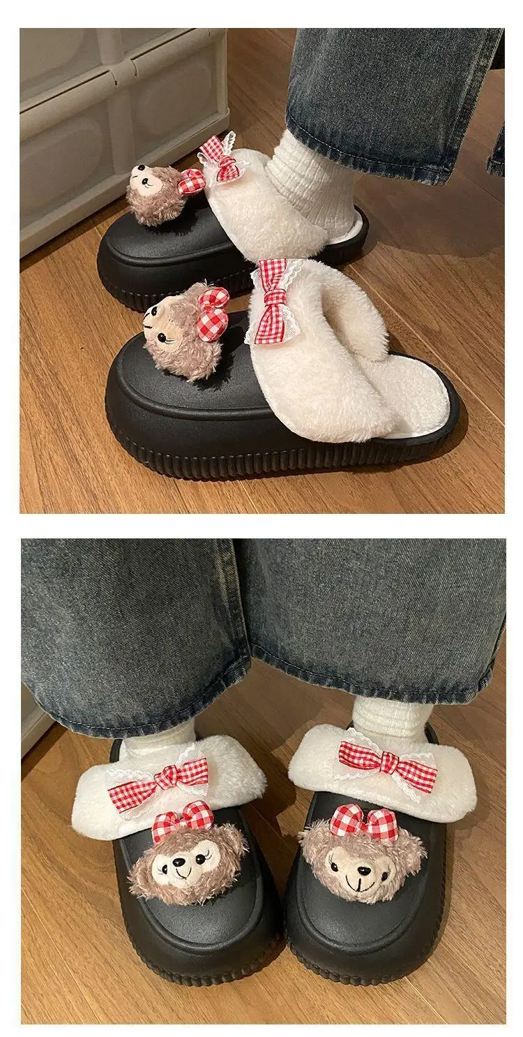 Winter Removable Duffy Bear Slippers for Women — feature 19