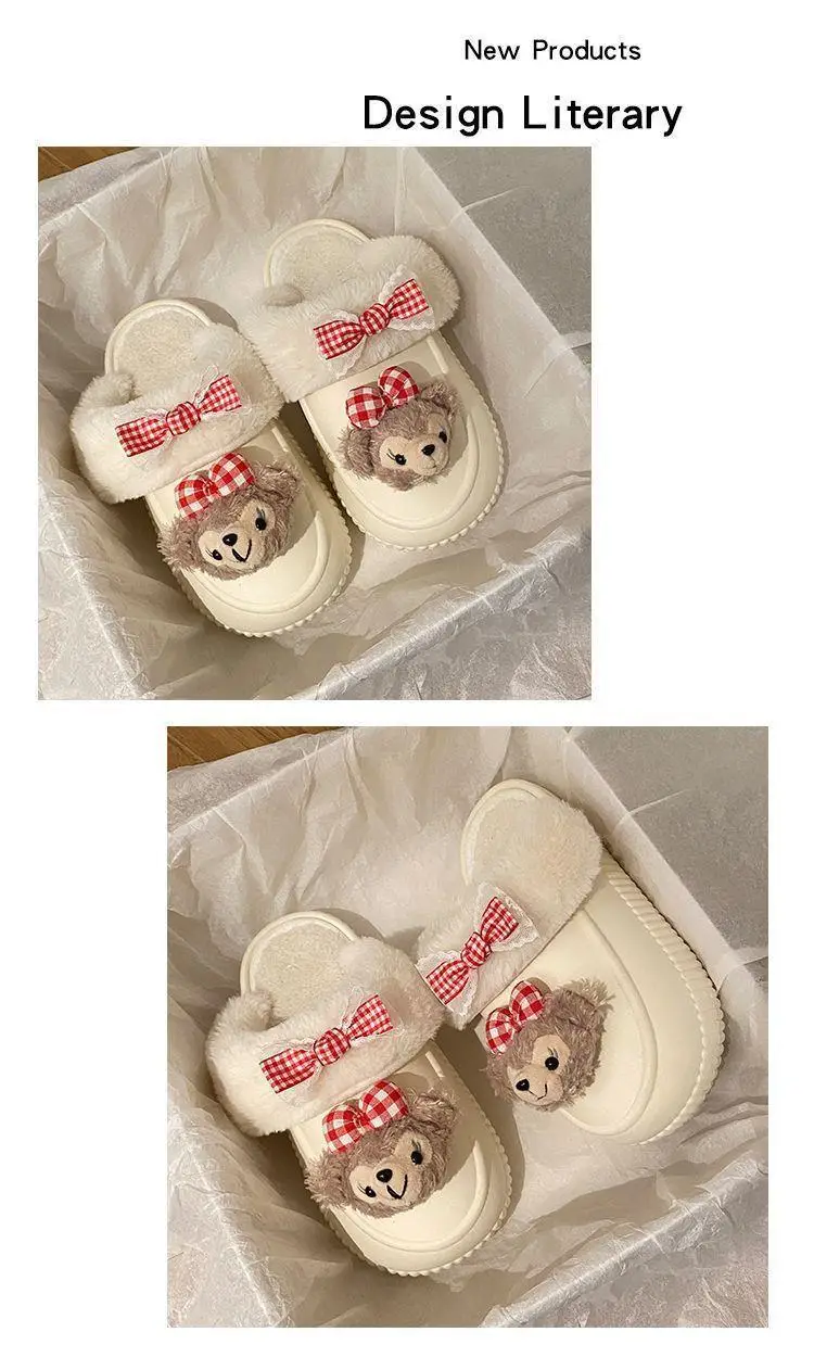 Winter Removable Duffy Bear Slippers for Women — feature 6