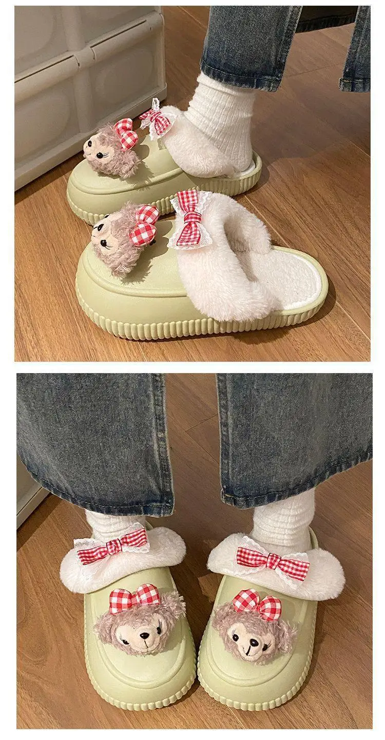 Winter Removable Duffy Bear Slippers for Women — feature 9