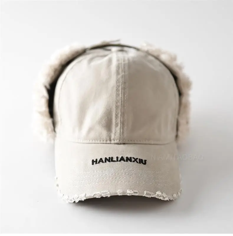 Men Wool Ear Flap Cap Warm Brown — feature 10