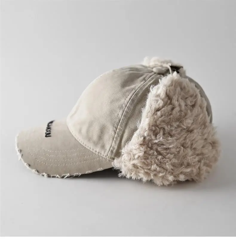 Men Wool Ear Flap Cap Warm Brown — feature 13