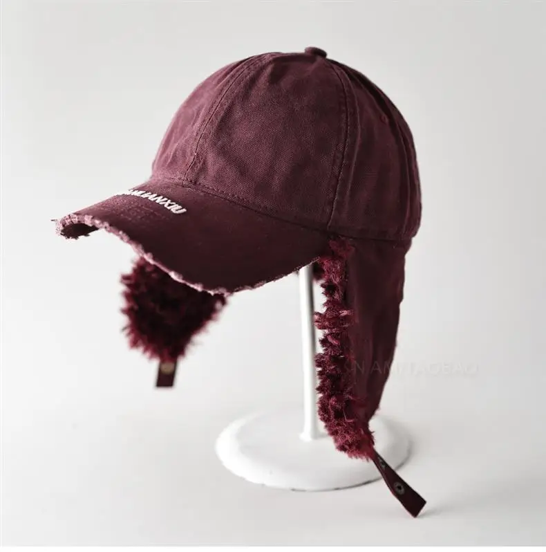Men Wool Ear Flap Cap Warm Brown — feature 18