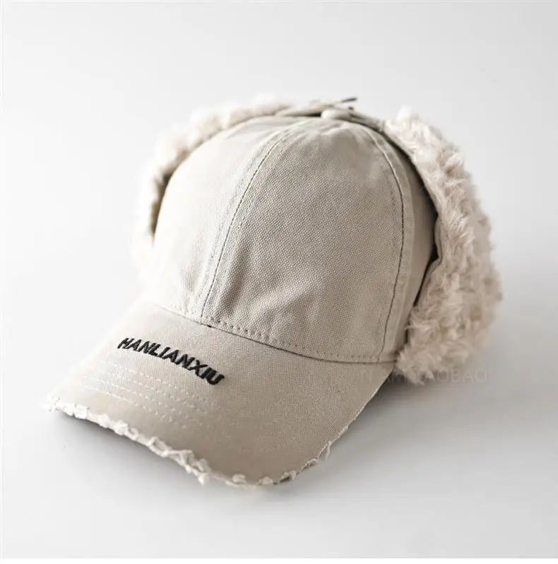 Men Wool Ear Flap Cap Warm Brown — feature 6