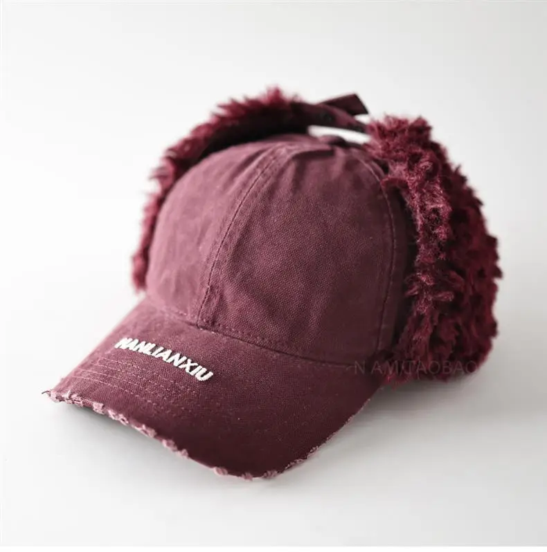 Men Wool Ear Flap Cap Warm Brown — feature 8