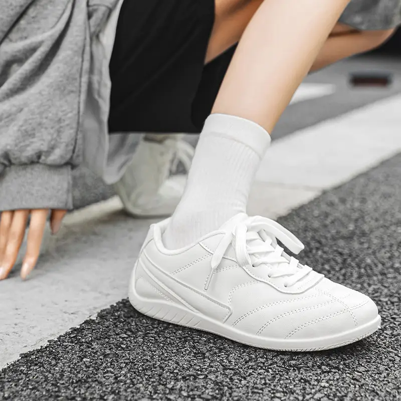 Light Luxury 2025 Autumn Couple Large Size Hong Kong Style Leather Racing Breathable Low-Cut Thick-Soled Sports Sneakers Super Fiber Casual Men