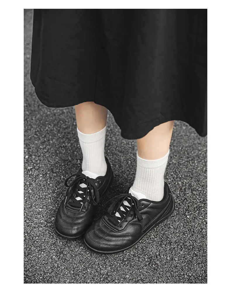 Light Luxury 2025 Autumn Couple Large Size Hong Kong Style Leather Racing Breathable Low-Cut Thick-Soled Sports Sneakers Super Fiber Casual Men — feature 11