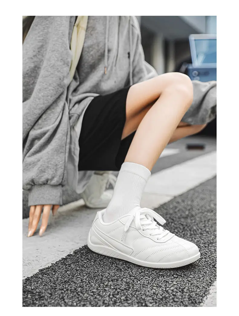 Light Luxury 2025 Autumn Couple Large Size Hong Kong Style Leather Racing Breathable Low-Cut Thick-Soled Sports Sneakers Super Fiber Casual Men — feature 13