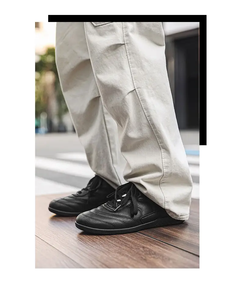 Light Luxury 2025 Autumn Couple Large Size Hong Kong Style Leather Racing Breathable Low-Cut Thick-Soled Sports Sneakers Super Fiber Casual Men — feature 24