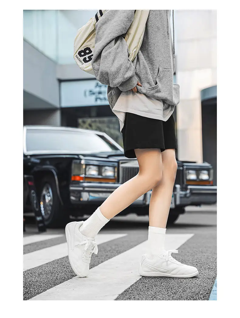 Light Luxury 2025 Autumn Couple Large Size Hong Kong Style Leather Racing Breathable Low-Cut Thick-Soled Sports Sneakers Super Fiber Casual Men — feature 9