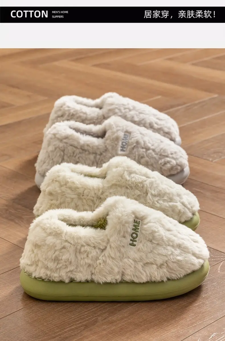 Cotton Slippers for Men Warm White Autumn Winter 2025 — feature 11