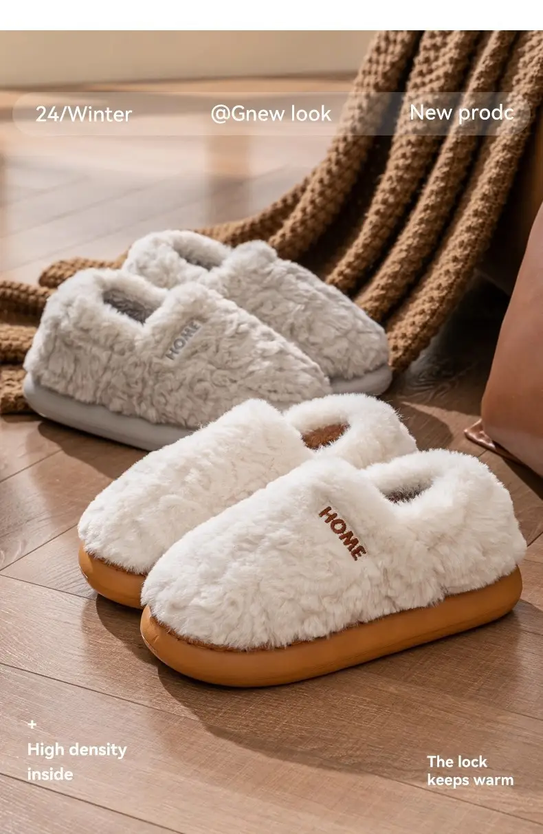 Cotton Slippers for Men Warm White Autumn Winter 2025 — feature 3
