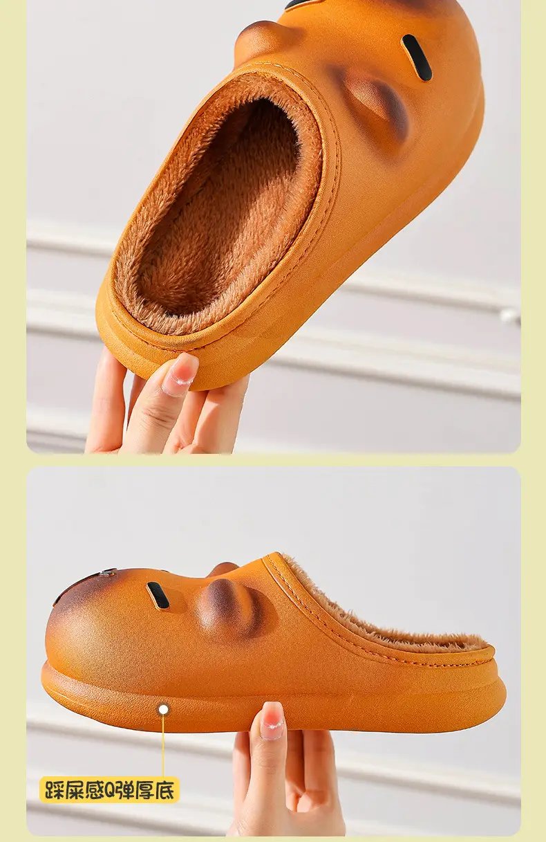 Kapibala Cartoon Slippers for Kids Warm Fleece Lined Waterproof — feature 7
