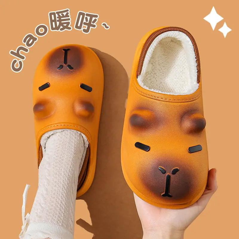 Kapibala Cartoon Slippers for Kids Warm Fleece Lined Waterproof - Image 5