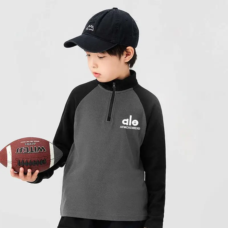 Kids Velvet Half Turtleneck Grey Black Medium Large - Image 11