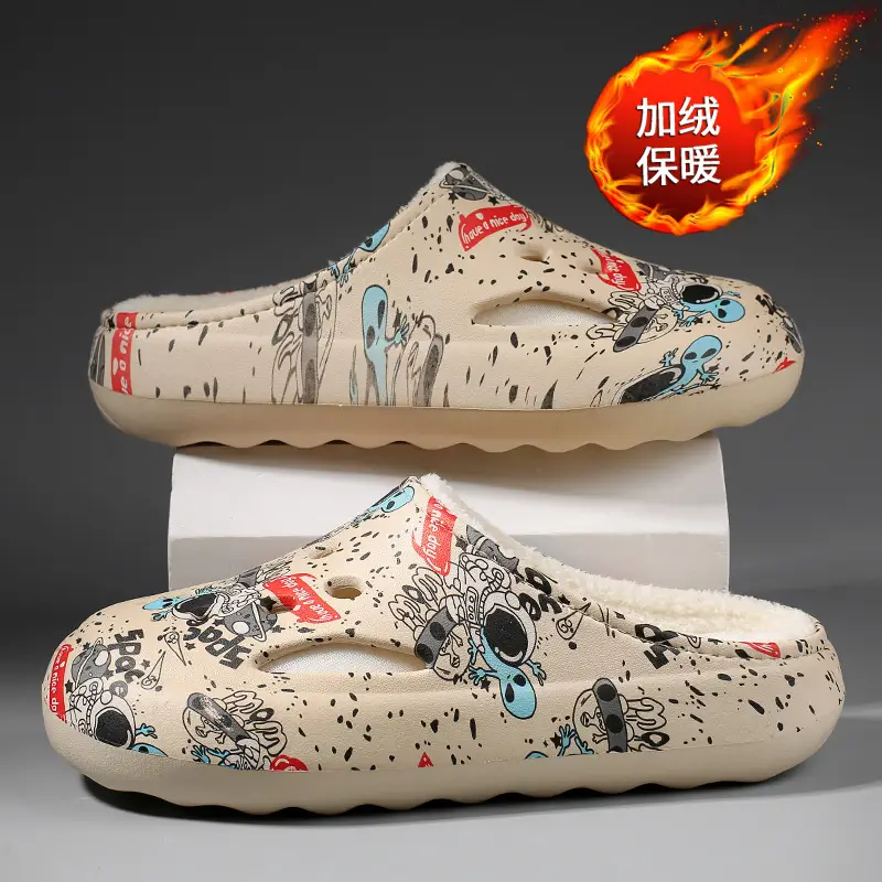 Men Cotton Cross-Border Winter Slippers Large - Image 4