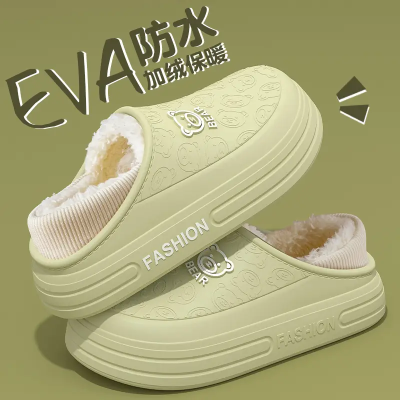 Waterproof Cotton Slippers for Men Winter Warm Indoor Non-Slip - Image 5
