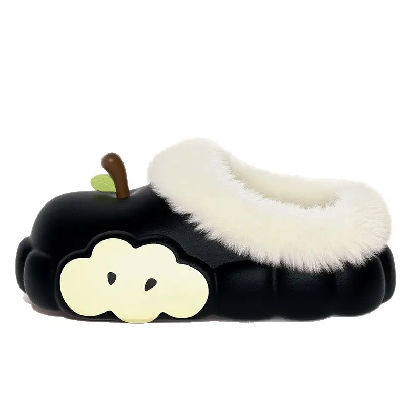 Women's Cotton Slippers Winter 2025 New Apple Slippers with Plush, Warm Indoor Non-Slip Closed-Toe Half Slippers Wholesale - Image 14