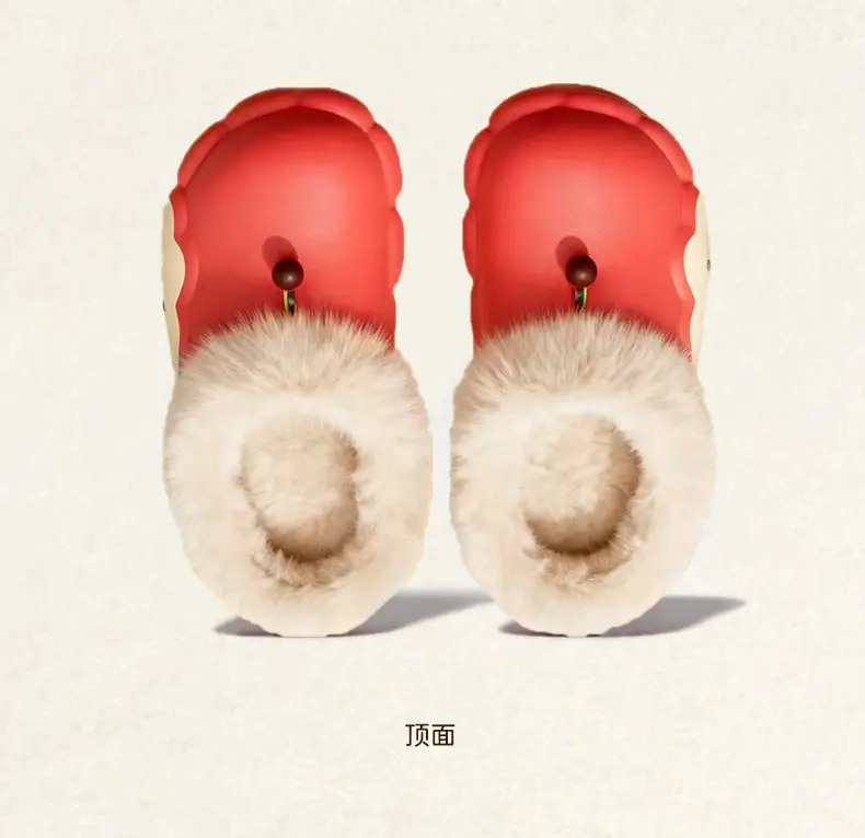 Women's Cotton Slippers Winter 2025 New Apple Slippers with Plush, Warm Indoor Non-Slip Closed-Toe Half Slippers Wholesale — feature 16