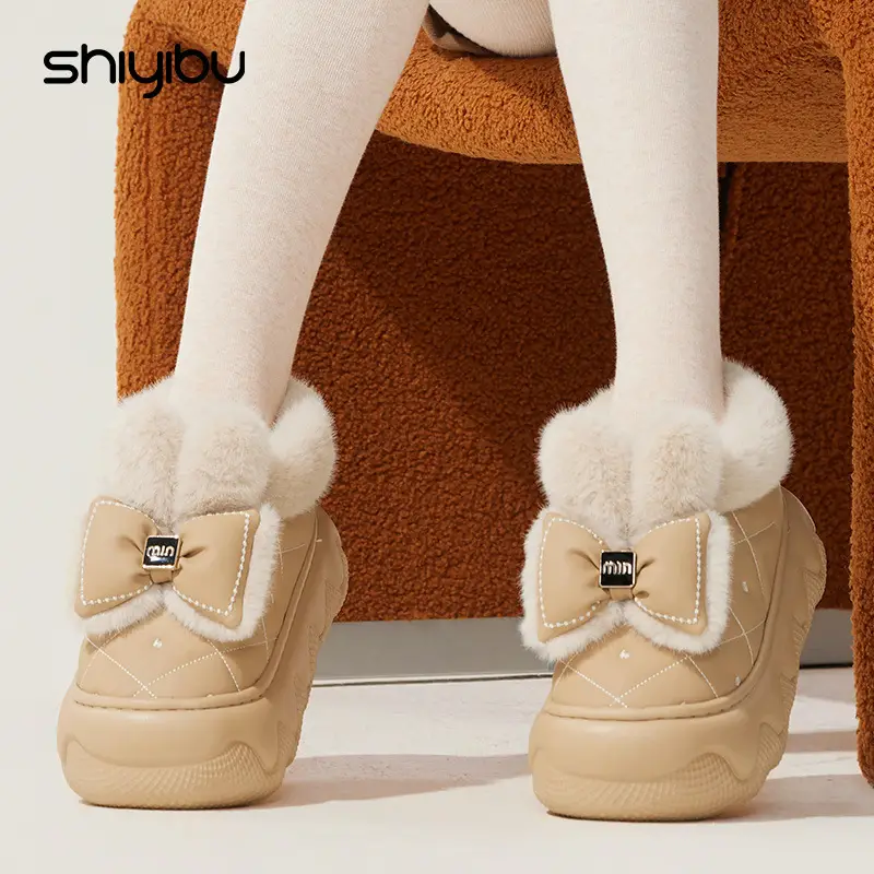 2026 New Model Cotton Slippers for Women, Warm, Closed-Toe, Autumn and Winter Indoor Home Use, Waterproof, Non-Slip, Outdoor Wear, Closed-Back Maternity Cotton Shoes - Image 6