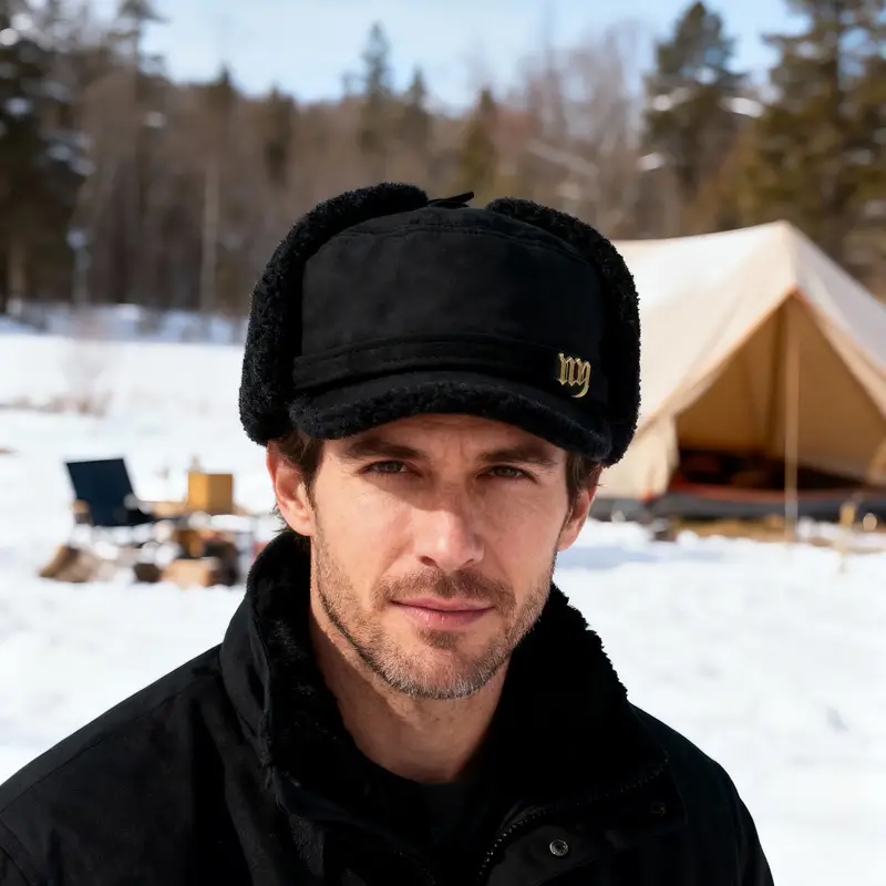 Men Winter Warm Ear Hat with Duckbill Cap - Image 3