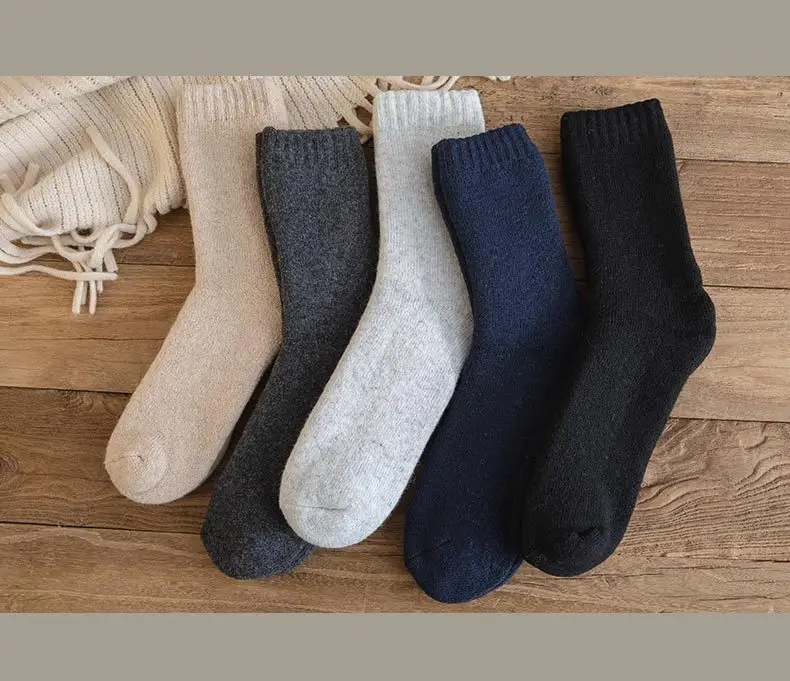 Men's Mid-Calf Socks for Autumn and Winter, Thickened Terry Socks, Warm Fleece Towel Socks, Winter Men's Socks Wholesale — feature 18