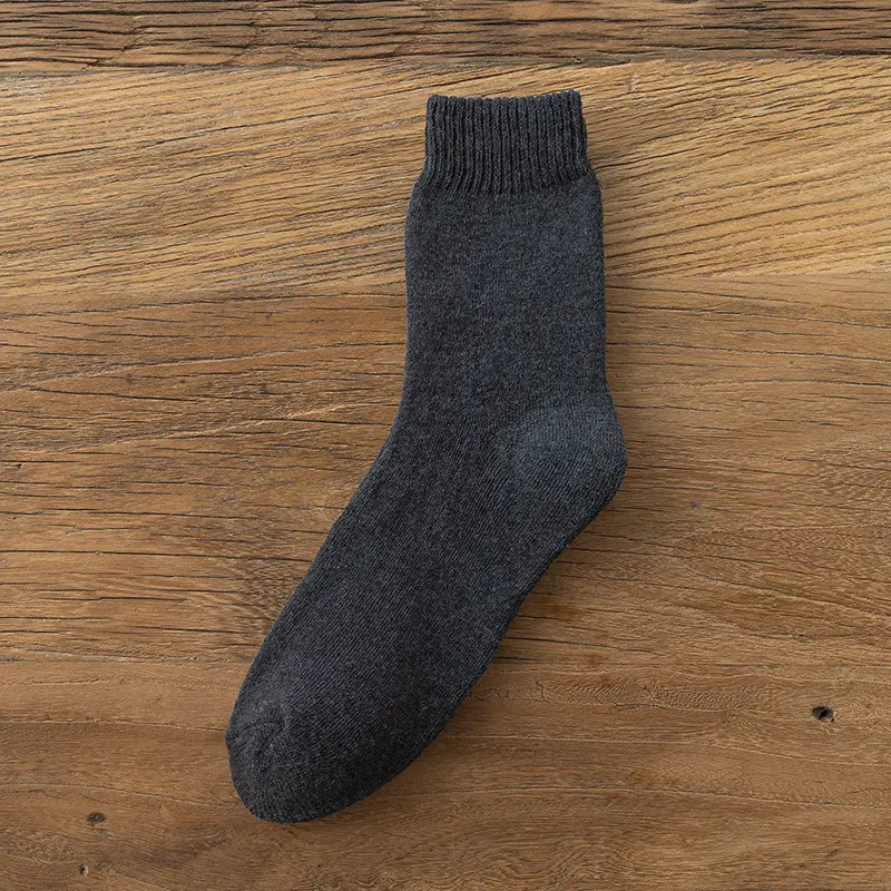 Men's Mid-Calf Socks for Autumn and Winter, Thickened Terry Socks, Warm Fleece Towel Socks, Winter Men's Socks Wholesale
